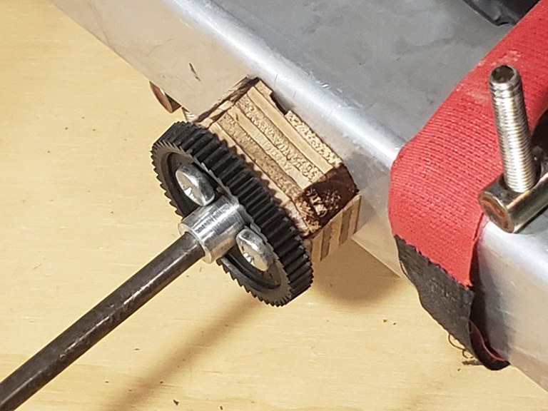 Crown gear to rotate the carousel on the Mark I Crown gear to rotate the carousel on the Mark I