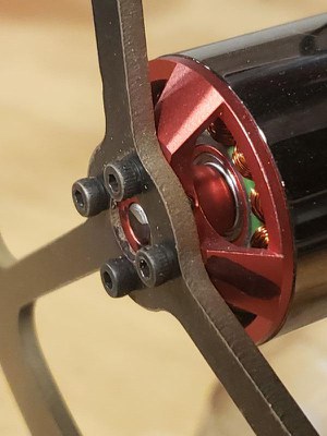 Flywheel bolted to motor Flywheel bolted to motor
